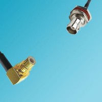 SMC Male Right Angle to BNC Bulkhead Female RF Cable