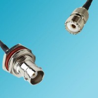 UHF Female to BNC Bulkhead Female RF Cable