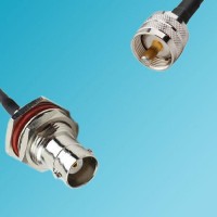 UHF Male to BNC Bulkhead Female RF Cable