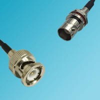 BNC Male to BNC Front Mount Bulkhead Female RF Cable