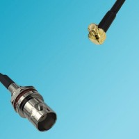 BNC Front Mount Bulkhead Female to MCX Male Right Angle RF Cable