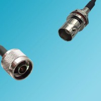 BNC Front Mount Bulkhead Female to N Male RF Cable