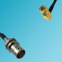 BNC Front Mount Bulkhead Female to RP SMA Male Right Angle RF Cable
