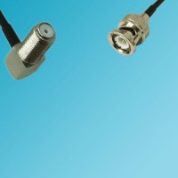 BNC Male to F Bulkhead Female Right Angle RF Cable