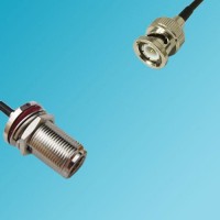 BNC Male to N Bulkhead Female RF Cable