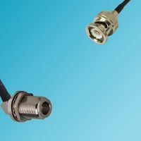 BNC Male to N Bulkhead Female Right Angle RF Cable