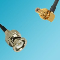 BNC Male to SMB Bulkhead Male Right Angle RF Cable