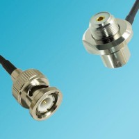 UHF Bulkhead Female Right Angle to BNC Male RF Cable