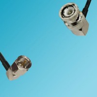 F Male Right Angle to BNC Male Right Angle RF Cable