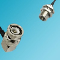 BNC Male Right Angle to FME Bulkhead Male RF Cable
