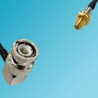 Microdot 10-32UNF M5 Female to BNC Male Right Angle RF Cable