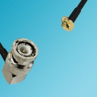 BNC Male Right Angle to MCX Male Right Angle RF Cable