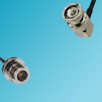 BNC Male Right Angle to N Front Mount Bulkhead Female RF Cable