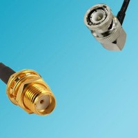 BNC Male Right Angle to SMA Bulkhead Female RF Cable