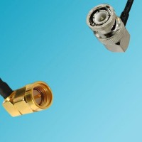 BNC Male Right Angle to SMA Male Right Angle RF Cable