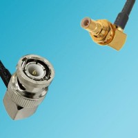 BNC Male Right Angle to SMB Bulkhead Male Right Angle RF Cable