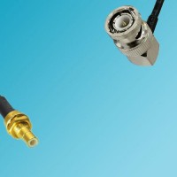 BNC Male Right Angle to SMB Bulkhead Male RF Cable