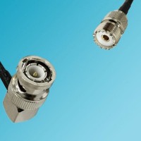 UHF Female to BNC Male Right Angle RF Cable