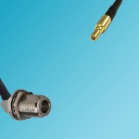N Bulkhead Female Right Angle to CRC9 Male RF Cable