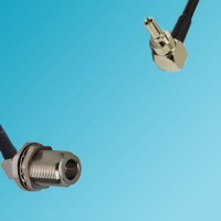 N Bulkhead Female Right Angle to CRC9 Male Right Angle RF Cable
