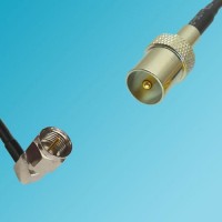 F Male Right Angle to DVB-T TV Male RF Cable