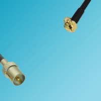 DVB-T TV Male to MCX Male Right Angle RF Cable