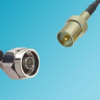 DVB-T TV Male to N Male Right Angle RF Cable