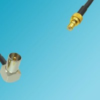 DVB-T TV Male Right Angle to SMB Male RF Cable