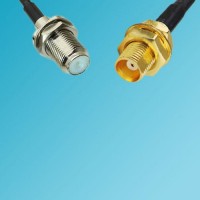 MCX Bulkhead Female to F Bulkhead Female RF Cable
