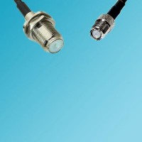 F Bulkhead Female to Mini UHF Female RF Cable