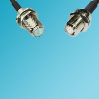F Bulkhead Female to Mini UHF Bulkhead Female RF Cable