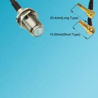 F Bulkhead Female to MS156 Male Right Angle RF Cable