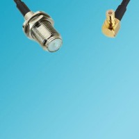 F Bulkhead Female to SMB Male Right Angle RF Cable