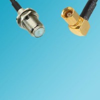 F Bulkhead Female to SMC Female Right Angle RF Cable