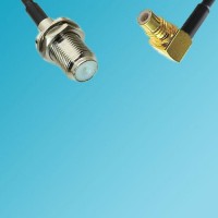 SMC Male Right Angle to F Bulkhead Female RF Cable