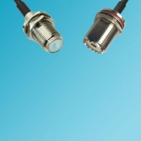 UHF Bulkhead Female to F Bulkhead Female RF Cable