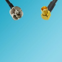 F Male to MCX Female Right Angle RF Cable