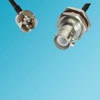 F Male to RP BNC Bulkhead Female RF Cable
