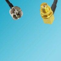 RP SMA Bulkhead Female Right Angle to F Male RF Cable