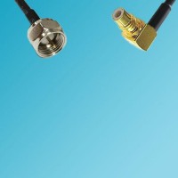 SMC Male Right Angle to F Male RF Cable