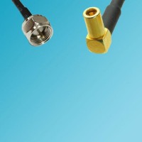 F Male to SSMB Female Right Angle RF Cable