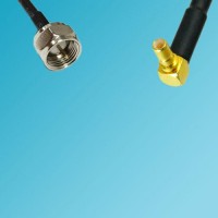 F Male to SSMB Male Right Angle RF Cable