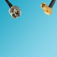 F Male to SSMC Female Right Angle RF Cable