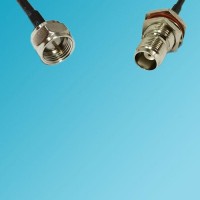 F Male to TNC Bulkhead Female RF Cable