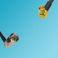 F Male Right Angle to MCX Female Right Angle RF Cable