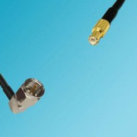 F Male Right Angle to MCX Male RF Cable