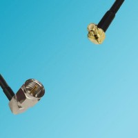 F Male Right Angle to MCX Male Right Angle RF Cable