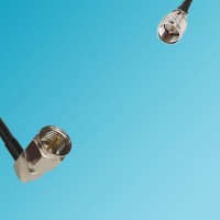 F Male Right Angle to Mini UHF Male RF Cable