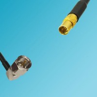 F Male Right Angle to MMCX Female RF Cable