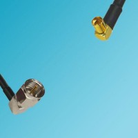 F Male Right Angle to MMCX Female Right Angle RF Cable